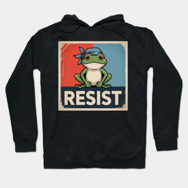 Portland-Frog Hoodie by Creatifly Graphic Tees