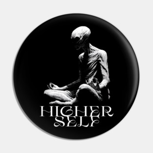 HIGHER SELF, Meditating Alien Extraterrestrial, UFO, UAP, Meditation, spiritual soul Pin
