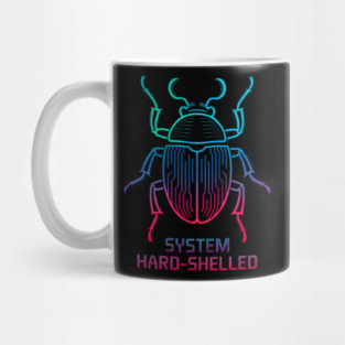 Glowing Tech Beetle in Neon Colors Mug
