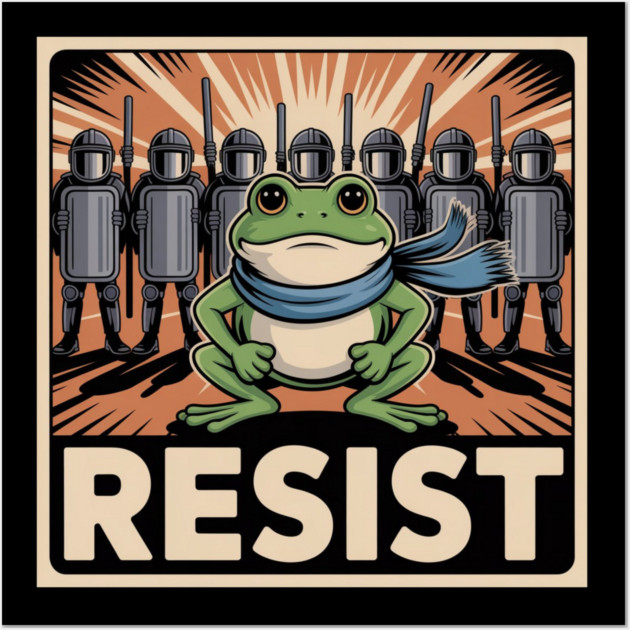 Portland-Frog Wall Art by Creatifly Graphic Tees