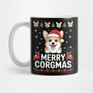 Corgi Ugly Christmas Sweater Merry Corgmas Santa Corgi Mug