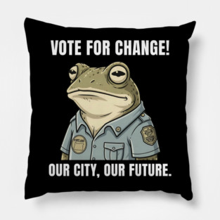 Portland Frog - Antifa Frog - Anti fascist - Anti fascism - Oregon - Wildlife frog Pillow