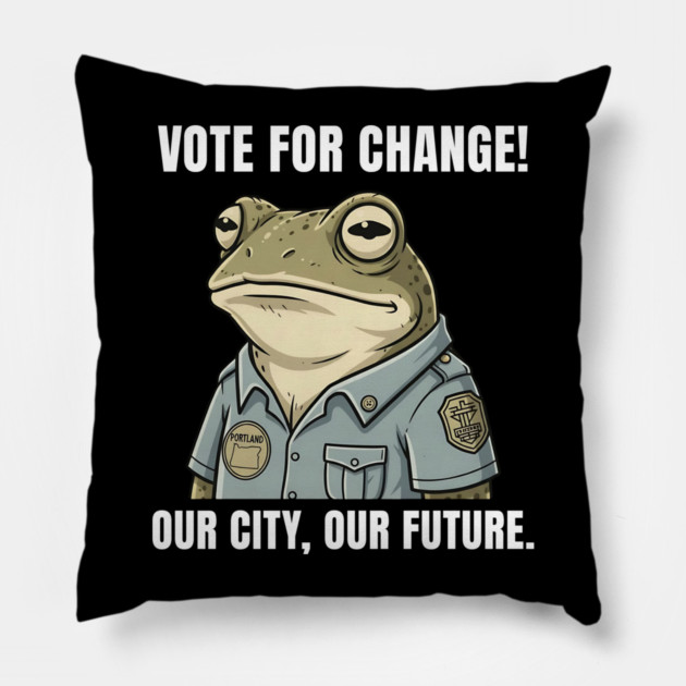 Portland Frog - Antifa Frog - Anti fascist - Anti fascism - Oregon - Wildlife frog Pillow by ArtistTee ⭐⭐⭐⭐⭐