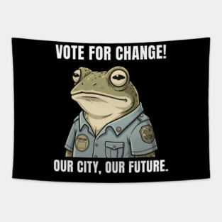 Portland Frog - Antifa Frog - Anti fascist - Anti fascism - Oregon - Wildlife frog Tapestry