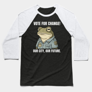 Portland Frog - Antifa Frog - Anti fascist - Anti fascism - Oregon - Wildlife frog Baseball T-Shirt