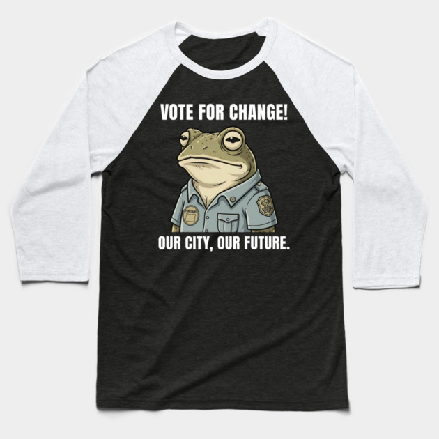 Portland Frog - Antifa Frog - Anti fascist - Anti fascism - Oregon - Wildlife frog Baseball T-Shirt by ArtistTee ⭐⭐⭐⭐⭐