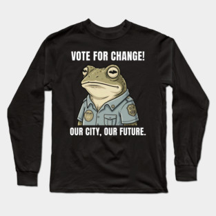 Portland Frog - Antifa Frog - Anti fascist - Anti fascism - Oregon - Wildlife frog Long Sleeve T-Shirt