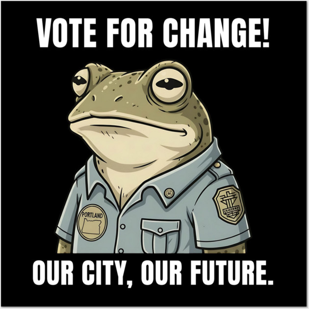 Portland Frog - Antifa Frog - Anti fascist - Anti fascism - Oregon - Wildlife frog Wall Art by ArtistTee ⭐⭐⭐⭐⭐