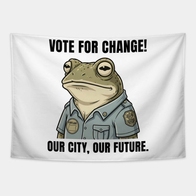 Portland-Frog Tapestry by ArtistTee ⭐⭐⭐⭐⭐