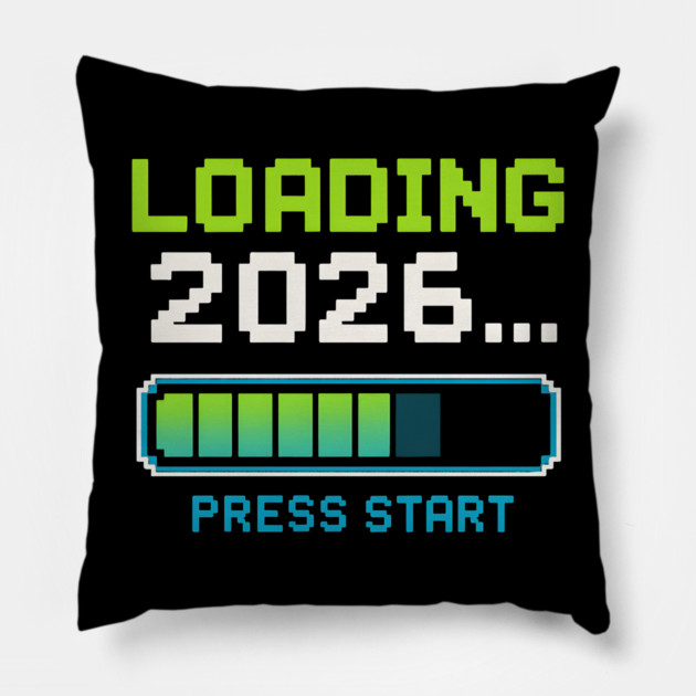 Loading 2026 Press Start Pixel Gaming Graphic Pillow by MakerMind8.2
