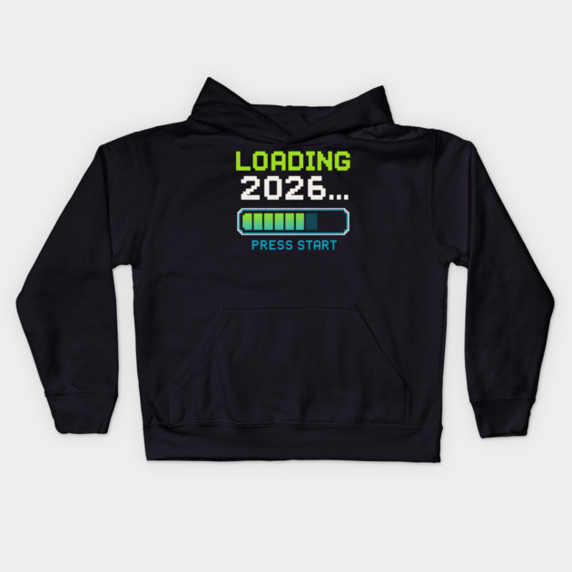 Loading 2026 Press Start Pixel Gaming Graphic Kids Hoodie by MakerMind8.2