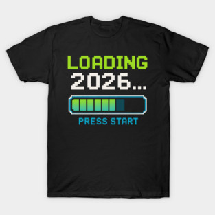 Loading 2026 Press Start Pixel Gaming Graphic T-Shirt