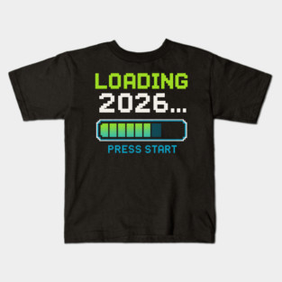 Loading 2026 Press Start Pixel Gaming Graphic Kids T-Shirt