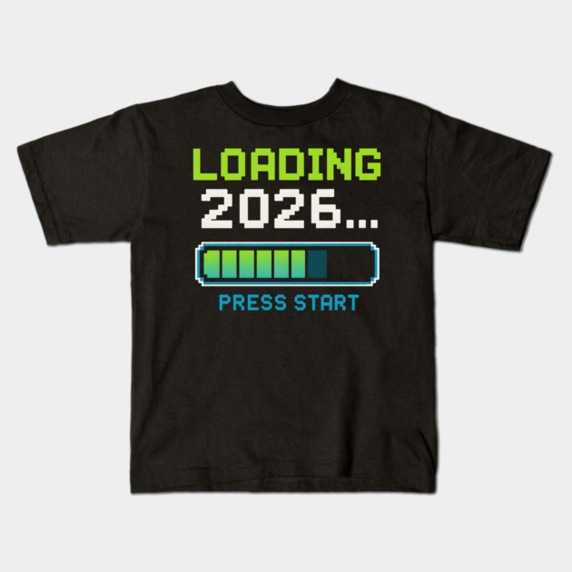 Loading 2026 Press Start Pixel Gaming Graphic Kids T-Shirt by MakerMind8.2