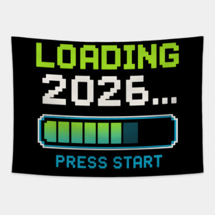 Loading 2026 Press Start Pixel Gaming Graphic Tapestry
