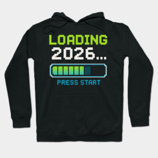 Loading 2026 Press Start Pixel Gaming Graphic Hoodie