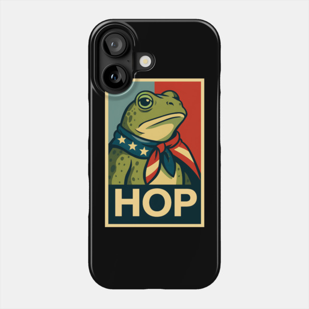 HOP Frog – Patriotic Retro Political Poster Phone Case by ArtistTee ⭐⭐⭐⭐⭐
