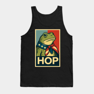 HOP Frog – Patriotic Retro Political Poster Tank Top