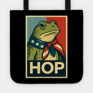 HOP Frog – Patriotic Retro Political Poster Tote