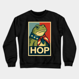 HOP Frog – Patriotic Retro Political Poster Crewneck Sweatshirt
