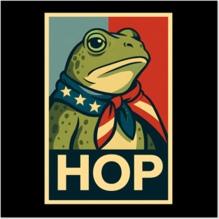 HOP Frog – Patriotic Retro Political Poster Posters and Art