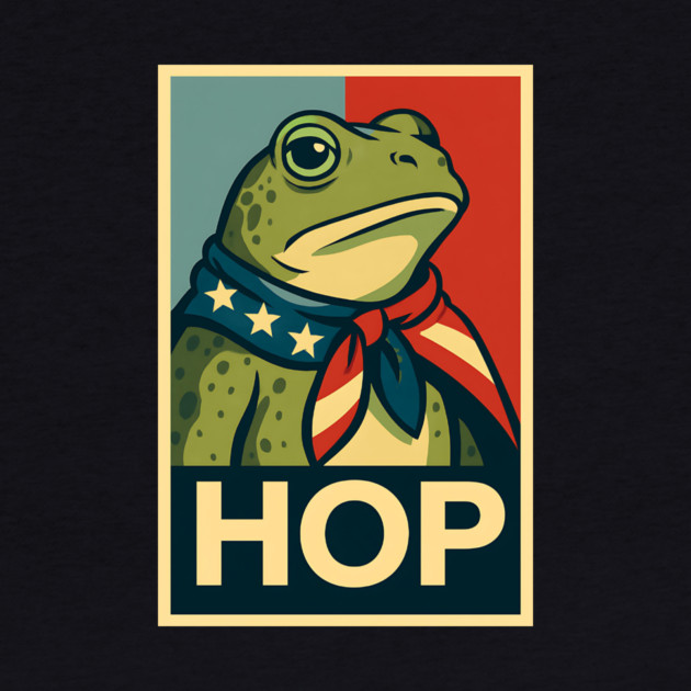 HOP Frog – Patriotic Retro Political Poster by ArtistTee ⭐⭐⭐⭐⭐