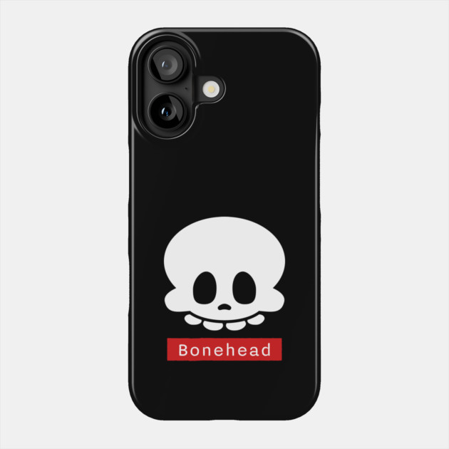 Bonehead – Funny Goofy Halloween Skeleton Skull Phone Case by Butter Creative