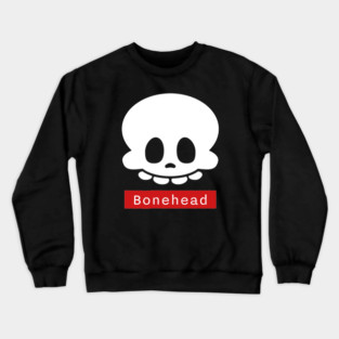Bonehead – Funny Goofy Halloween Skeleton Skull Crewneck Sweatshirt