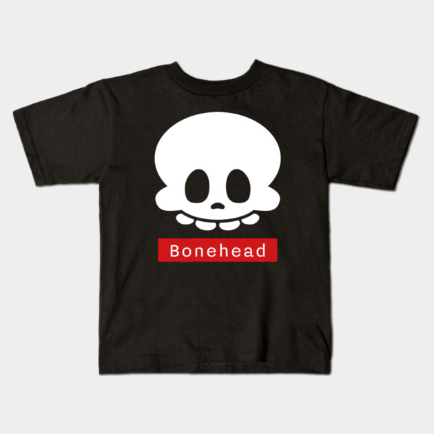Bonehead – Funny Goofy Halloween Skeleton Skull Kids T-Shirt by Butter Creative