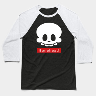 Bonehead – Funny Goofy Halloween Skeleton Skull Baseball T-Shirt