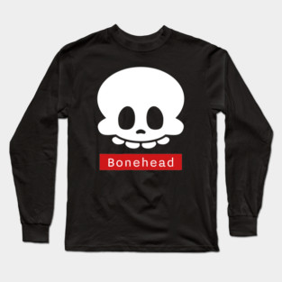 Bonehead – Funny Goofy Halloween Skeleton Skull Long Sleeve T-Shirt