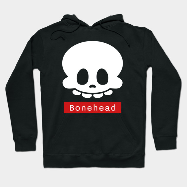 Bonehead – Funny Goofy Halloween Skeleton Skull Hoodie by Butter Creative