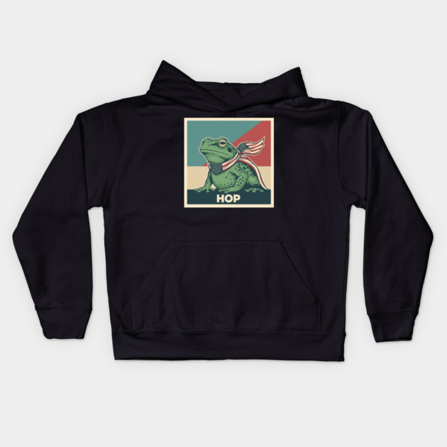 Portland Frog Hop Kids Hoodie by ArtistTee ⭐⭐⭐⭐⭐