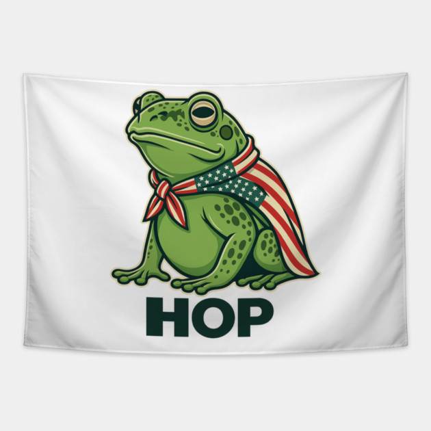 Portland-Frog-Hop Tapestry by ArtistTee ⭐⭐⭐⭐⭐