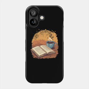Bibliophile’s Morning Ritual books and coffee Phone Case