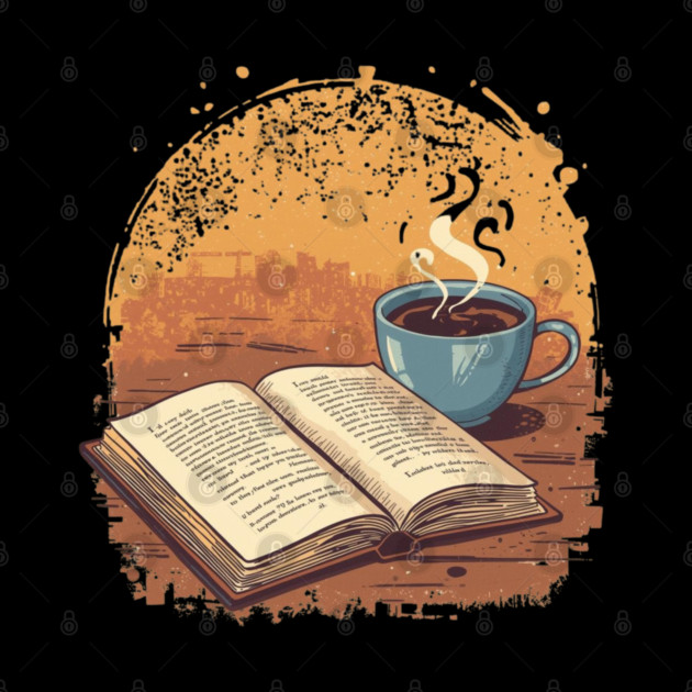 Bibliophile’s Morning Ritual books and coffee by SR8891