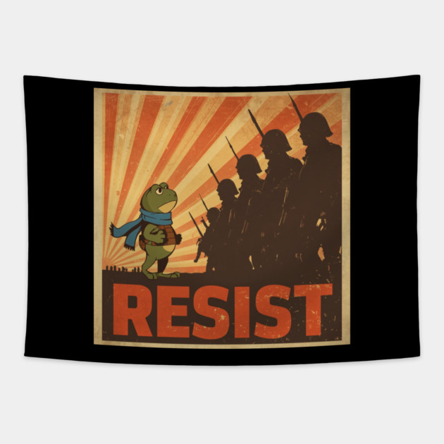 Portland-Frog Tapestry by Creatifly Graphic Tees