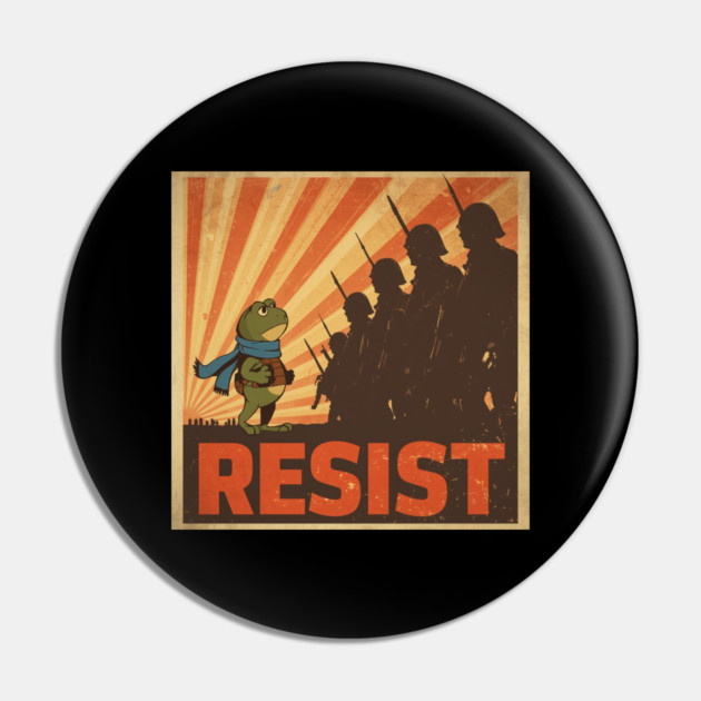 Portland-Frog Pin by Creatifly Graphic Tees