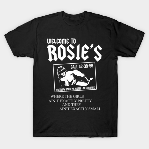 AC/DC inspired Whole Lotta Rosie inspired T-Shirt by Bathroom Wall
