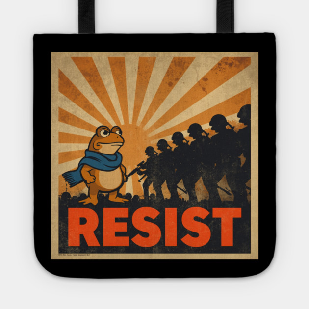 Portland-Frog Tote by Creatifly Graphic Tees