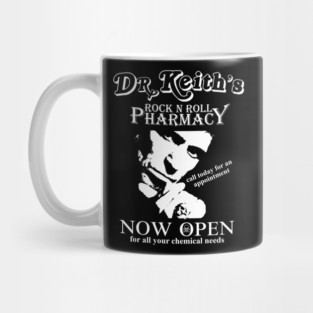 Keith Richards inspired Dr Keith's Rock N' Roll Pharmacy Mug