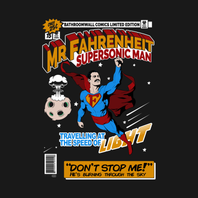 QUEEN inspired DONT STOP ME NOW Mr Fahrenheit by Bathroom Wall