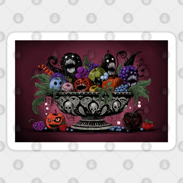 Monster Fruit Bowl Still Life Sticker by H. R. Sinclair
