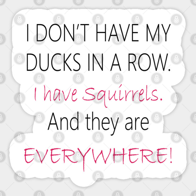 No Ducks, I have Squirrels! Sticker by DickinsonDesign