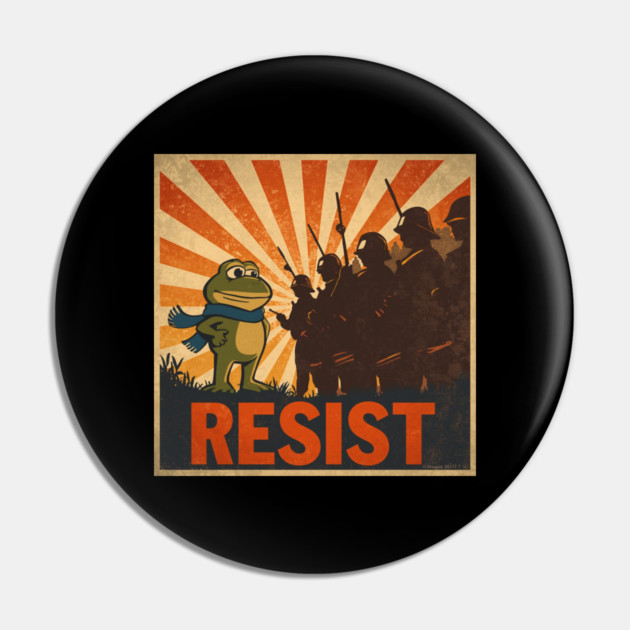 Portland-Frog Pin by Creatifly Graphic Tees