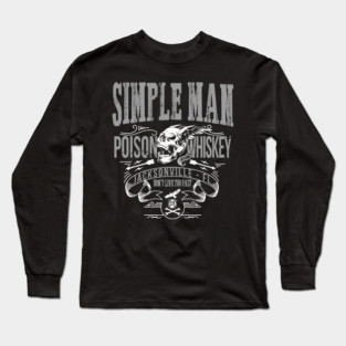 LYNYRD SKYNYRD inspired SIMPLE MAN Poison Whiskey Long Sleeve T-Shirt