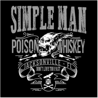 LYNYRD SKYNYRD inspired SIMPLE MAN Poison Whiskey Posters and Art