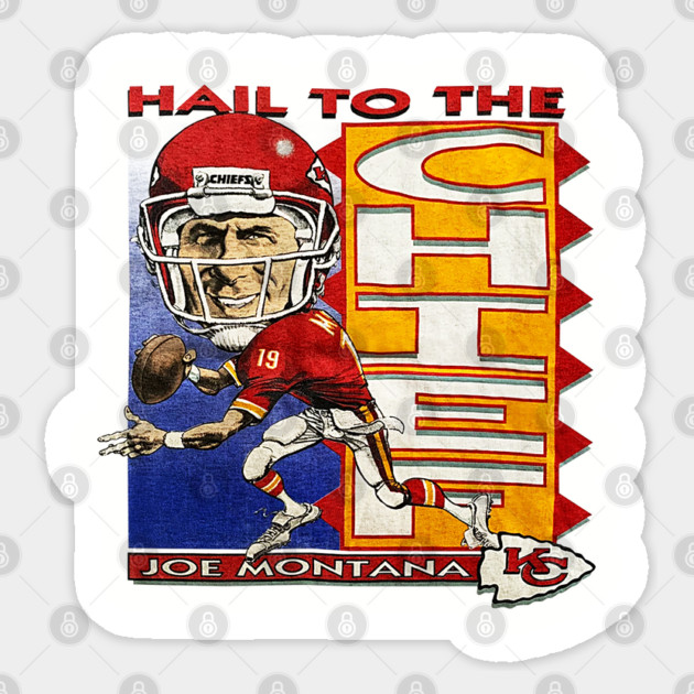 90s Football Joe Montana - Hail To The Chief - Classic Sticker by nicklower