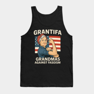 Grantifa Grandmas Against Fascism Flag Resist No Kings 50501 Tank Top
