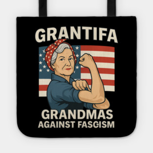 Grantifa Grandmas Against Fascism Flag Resist No Kings 50501 Tote
